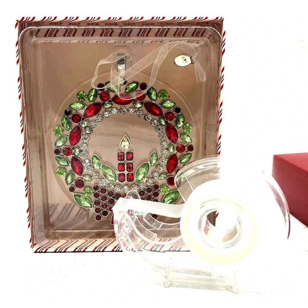 Hallmark Ornament Keepsake RADIANT WREATH 2018 Metal Rhinestones Ruth Donikowski